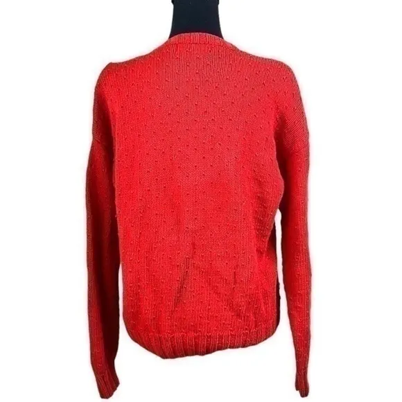 Westbound Women’s Vintage Cotton blend Red Cardigan Size Large