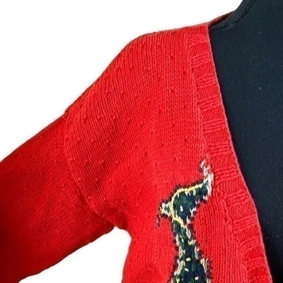 Westbound Women’s Vintage Cotton blend Red Cardigan Size Large