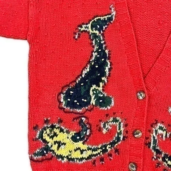 Westbound Women’s Vintage Cotton blend Red Cardigan Size Large