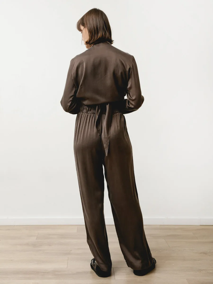 whoosh pant long - sueded silk chocolate