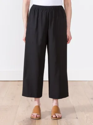 wide leg pull on pant black