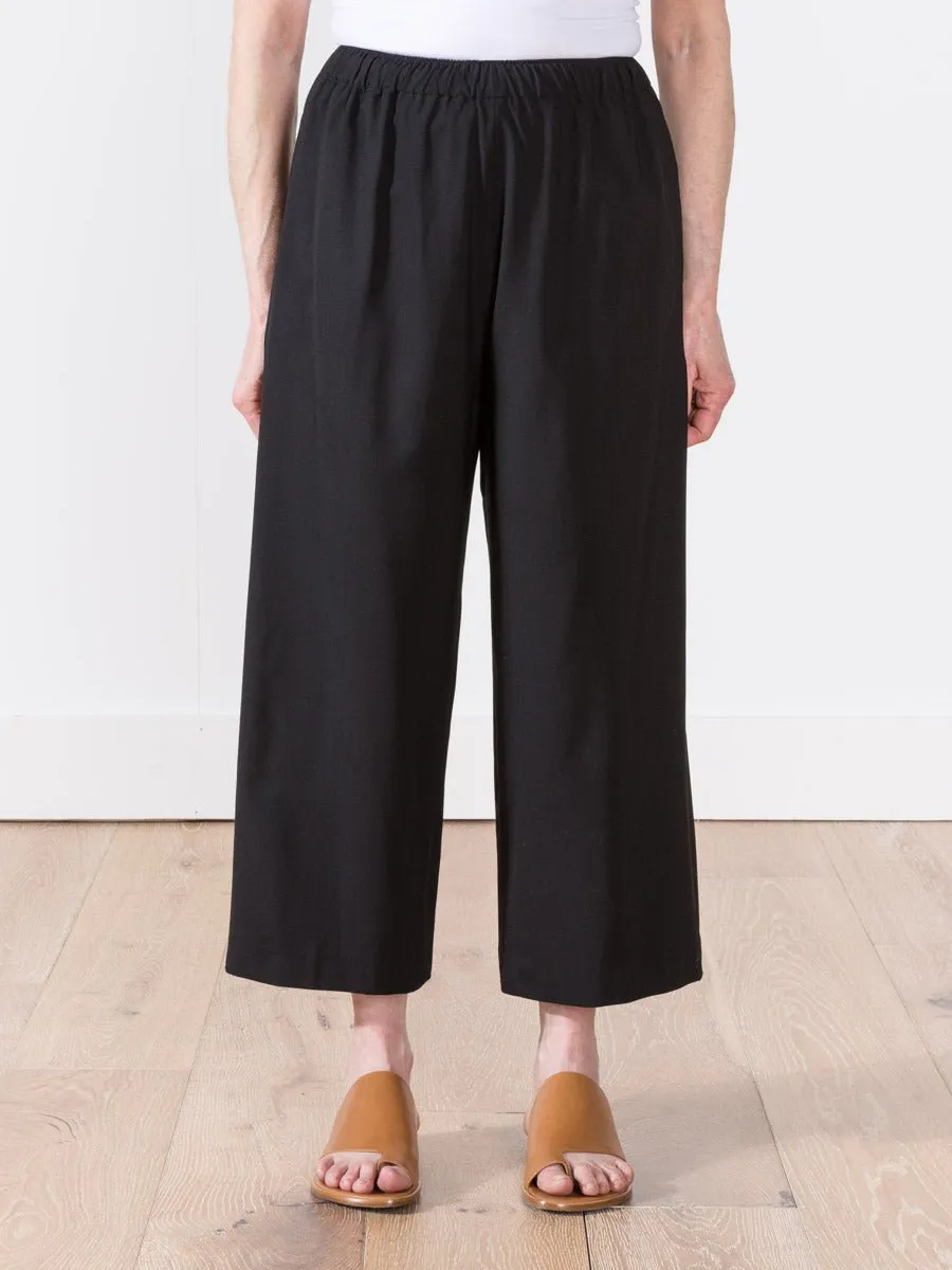 wide leg pull on pant black