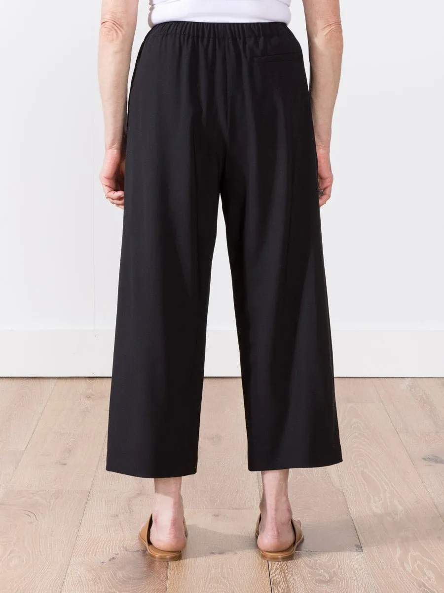 wide leg pull on pant black