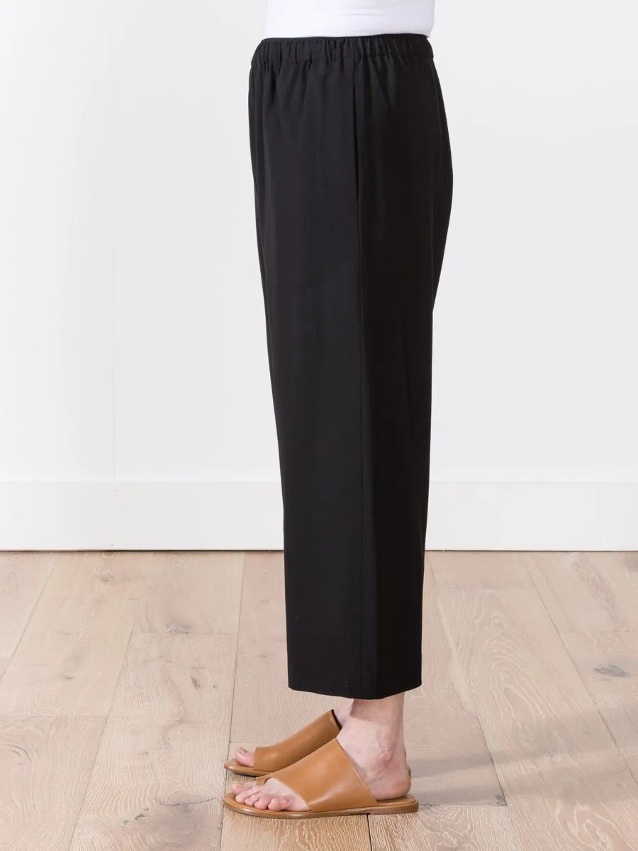 wide leg pull on pant black