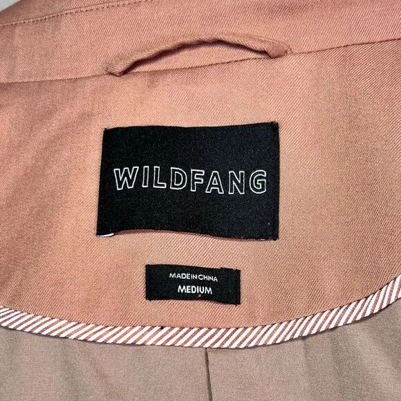 Wildfang The Empowered Vest Womens M Dusty Rose Double Breasted Blazer Preppy