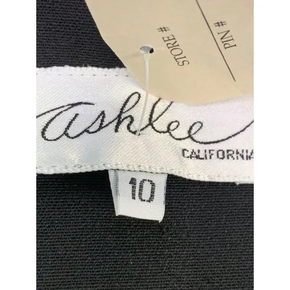 Womens NWT Vtg Ashlee Black Blazer 1972 Double Breast Size 10 fits S/M 6092