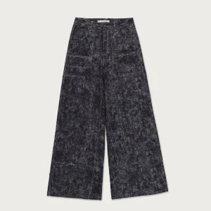 WOMENS WASHED WIDE LEG CARPENTER PANT