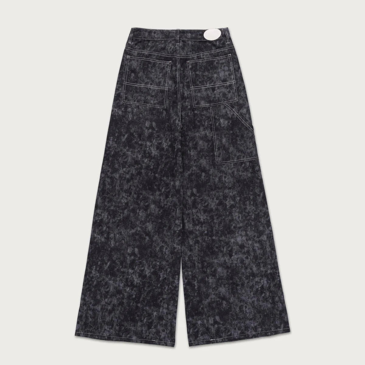 WOMENS WASHED WIDE LEG CARPENTER PANT