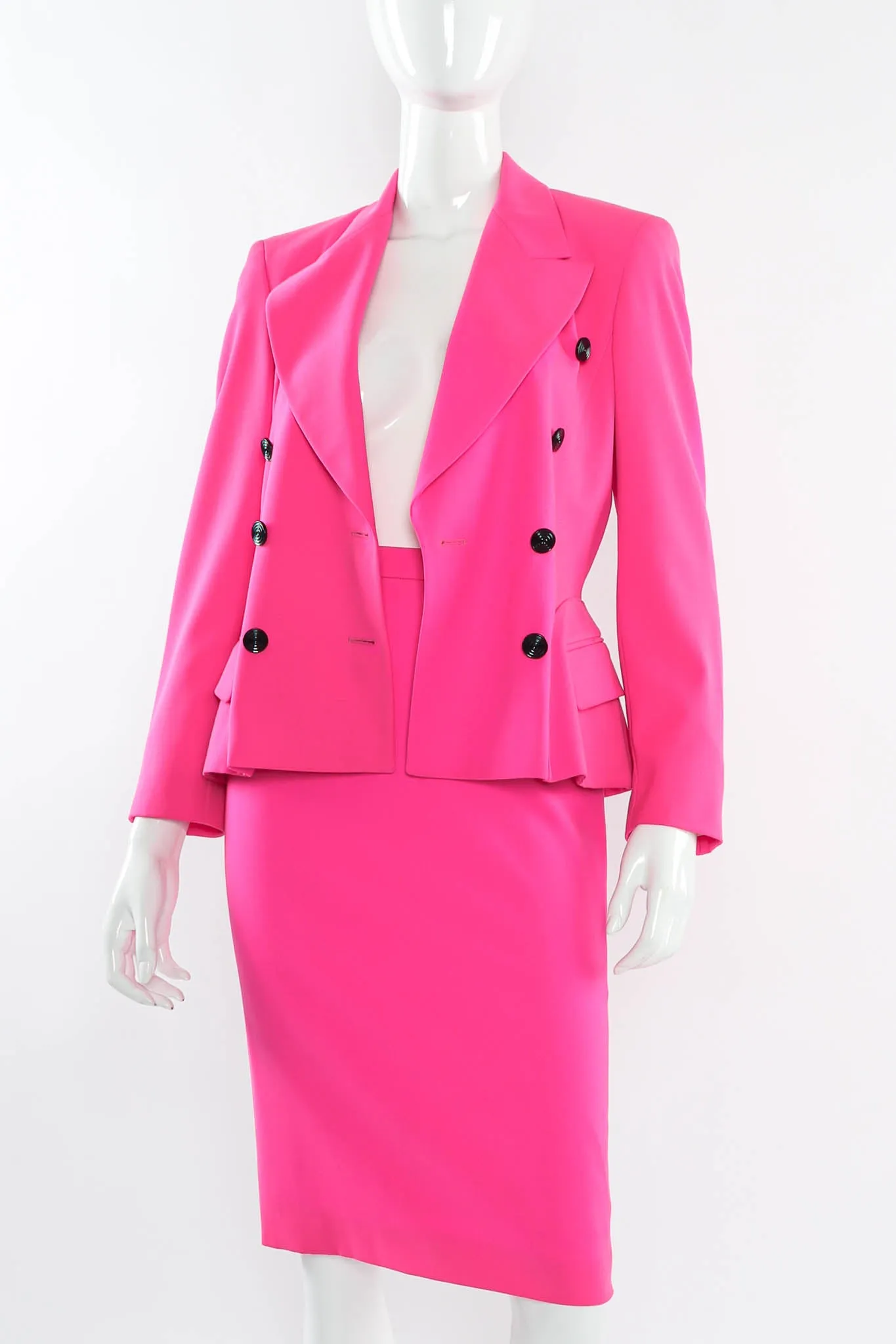 Wool Blazer & Skirt Set