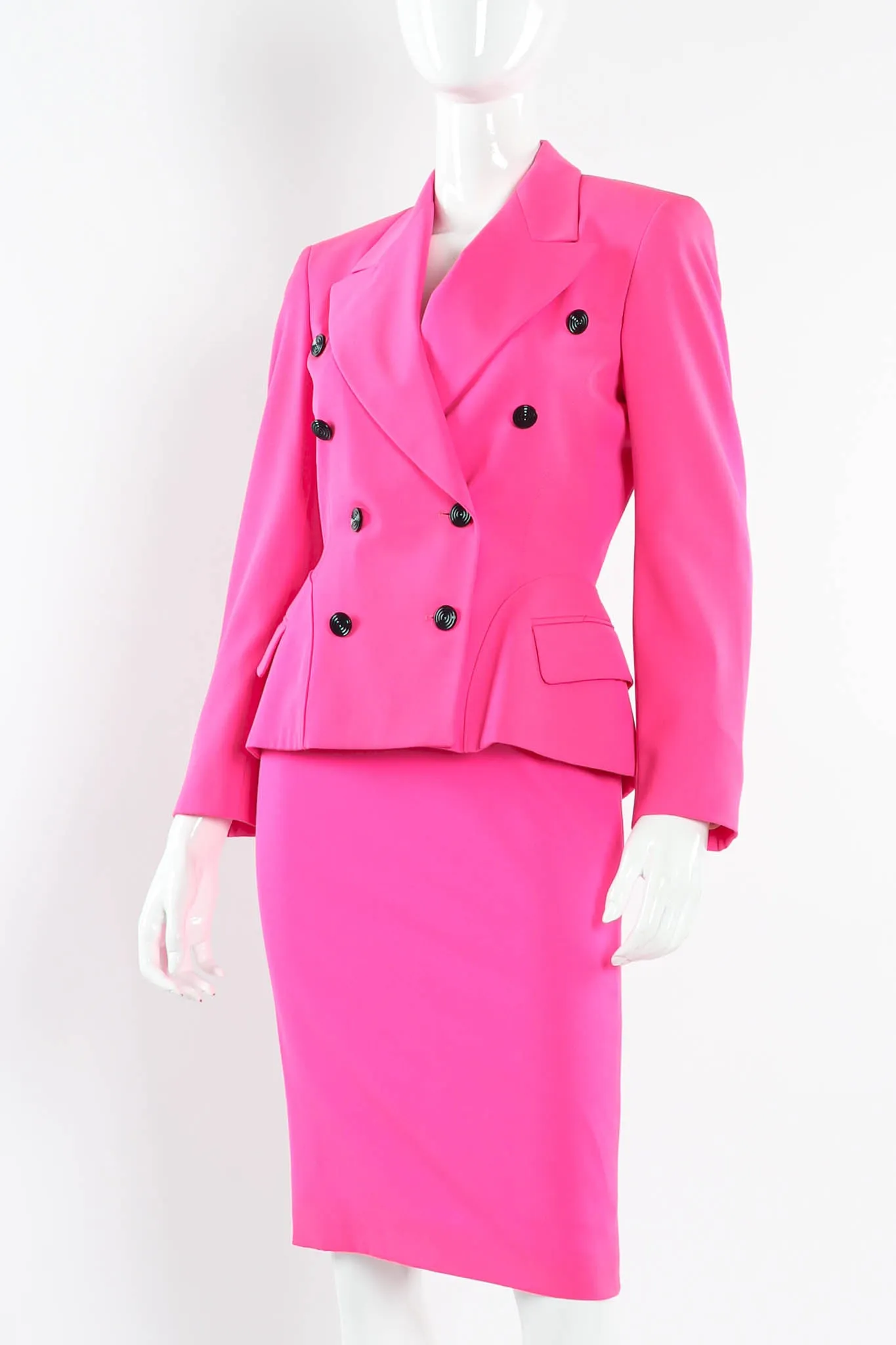 Wool Blazer & Skirt Set