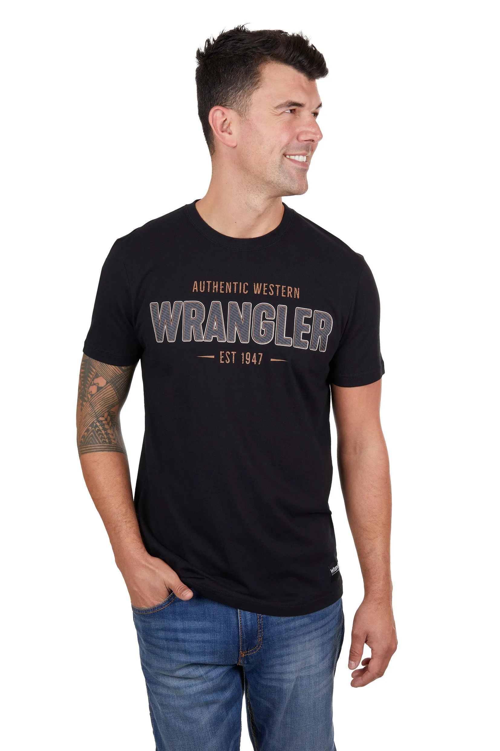 Wrangler Mens Aaron SS Tee Black