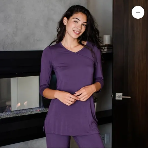 YALA HALEY CROSSOVER FRONT 3/4 SLEEVE BAMBOO PAJAMA SETSKU: HCPJ15SMASTER