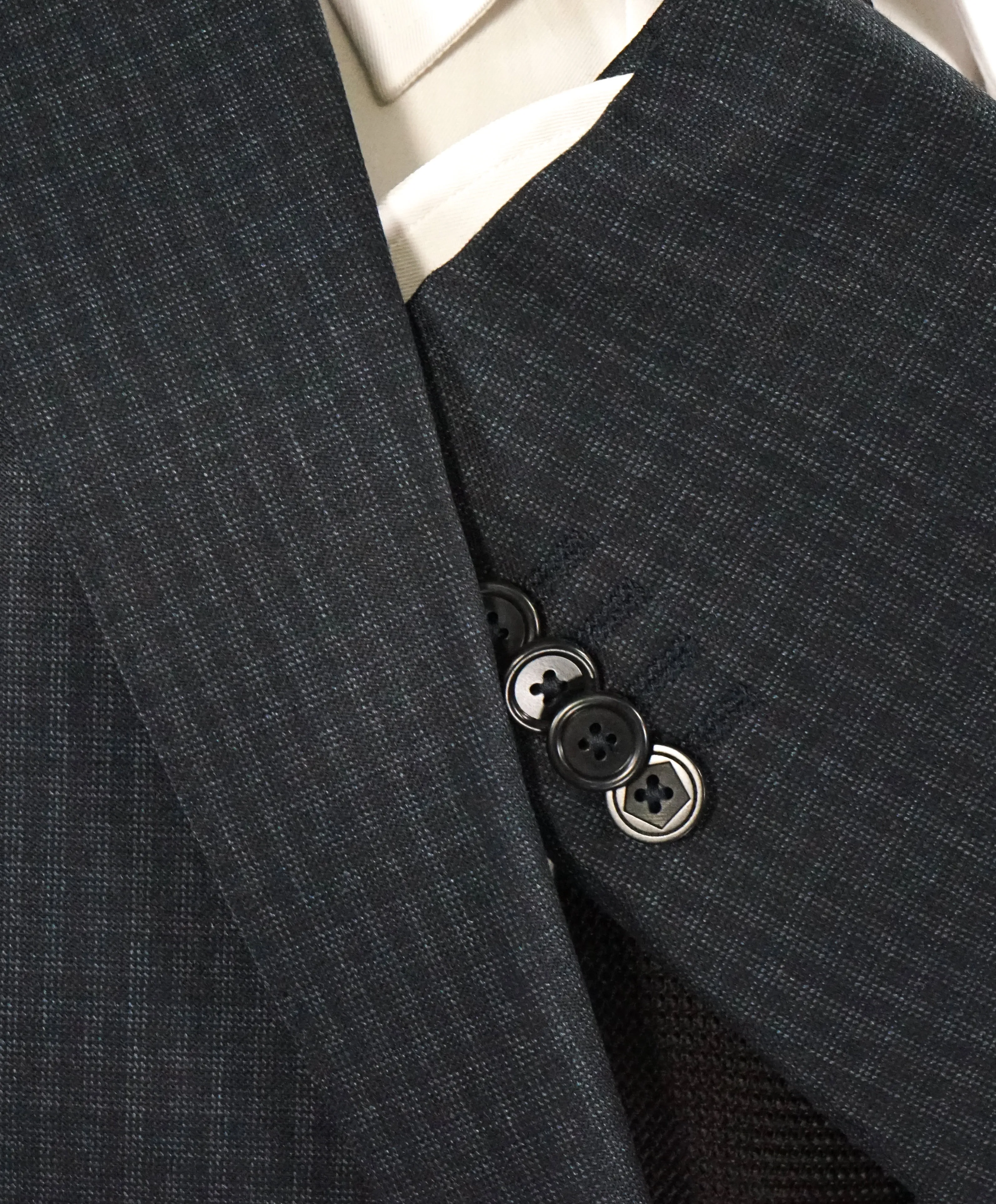 Z ZEGNA - Gray Plaid Check Textured Fabric Drop 8 Wool Suit - 42R