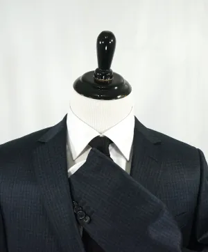 Z ZEGNA - Gray Plaid Check Textured Fabric Drop 8 Wool Suit - 42R