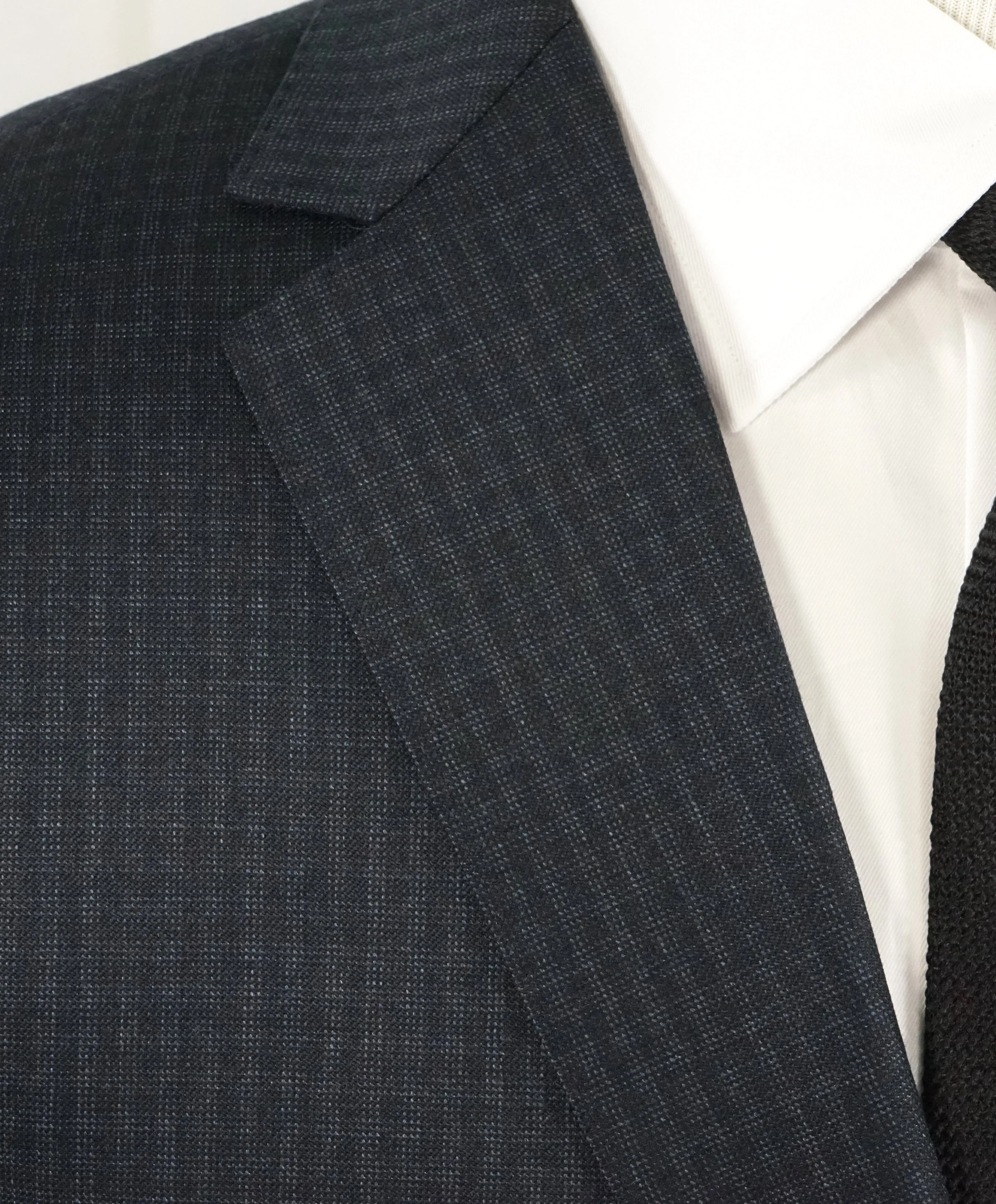 Z ZEGNA - Gray Plaid Check Textured Fabric Drop 8 Wool Suit - 42R