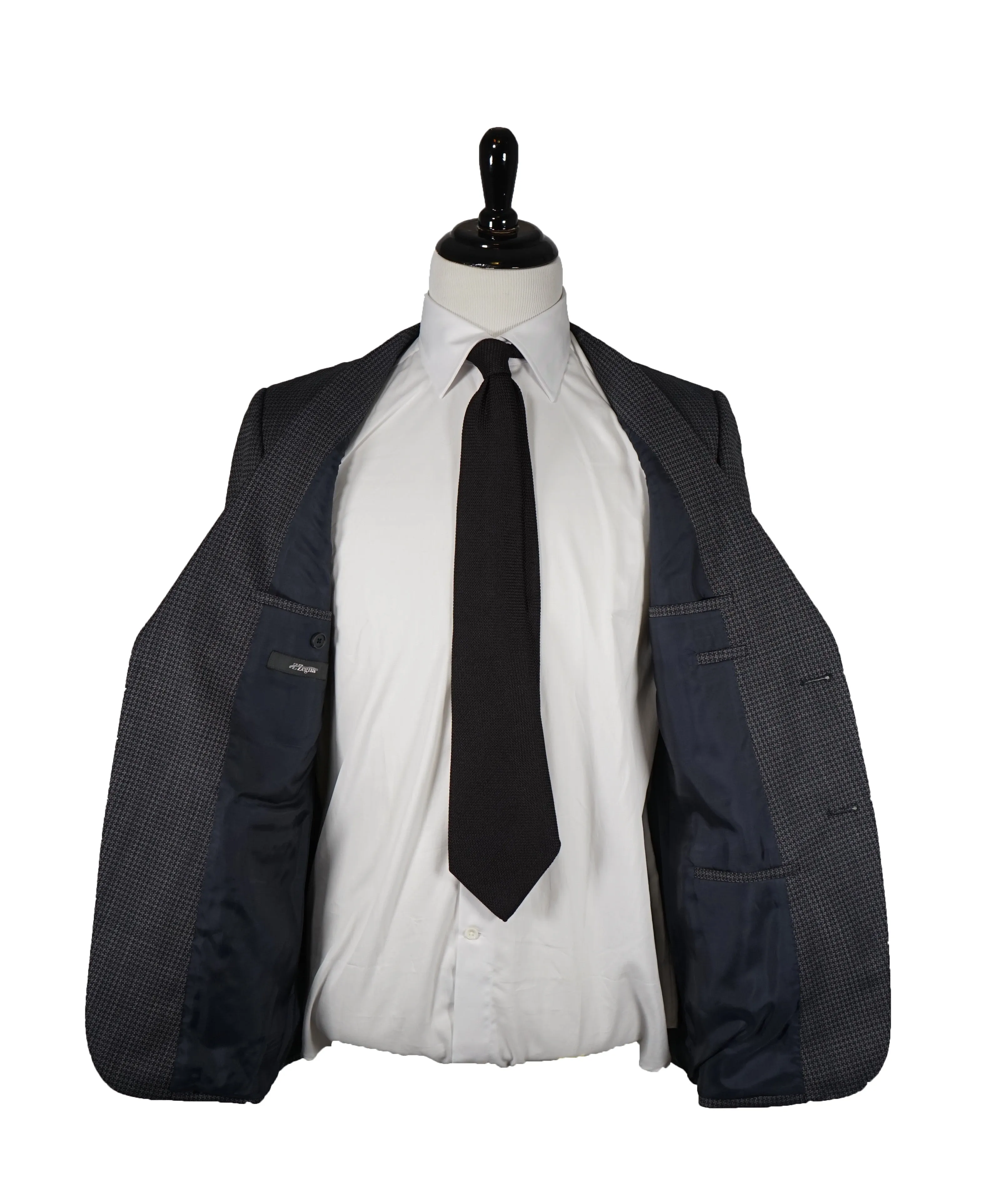 Z ZEGNA - Houndstooth Gray Blazer - 42R