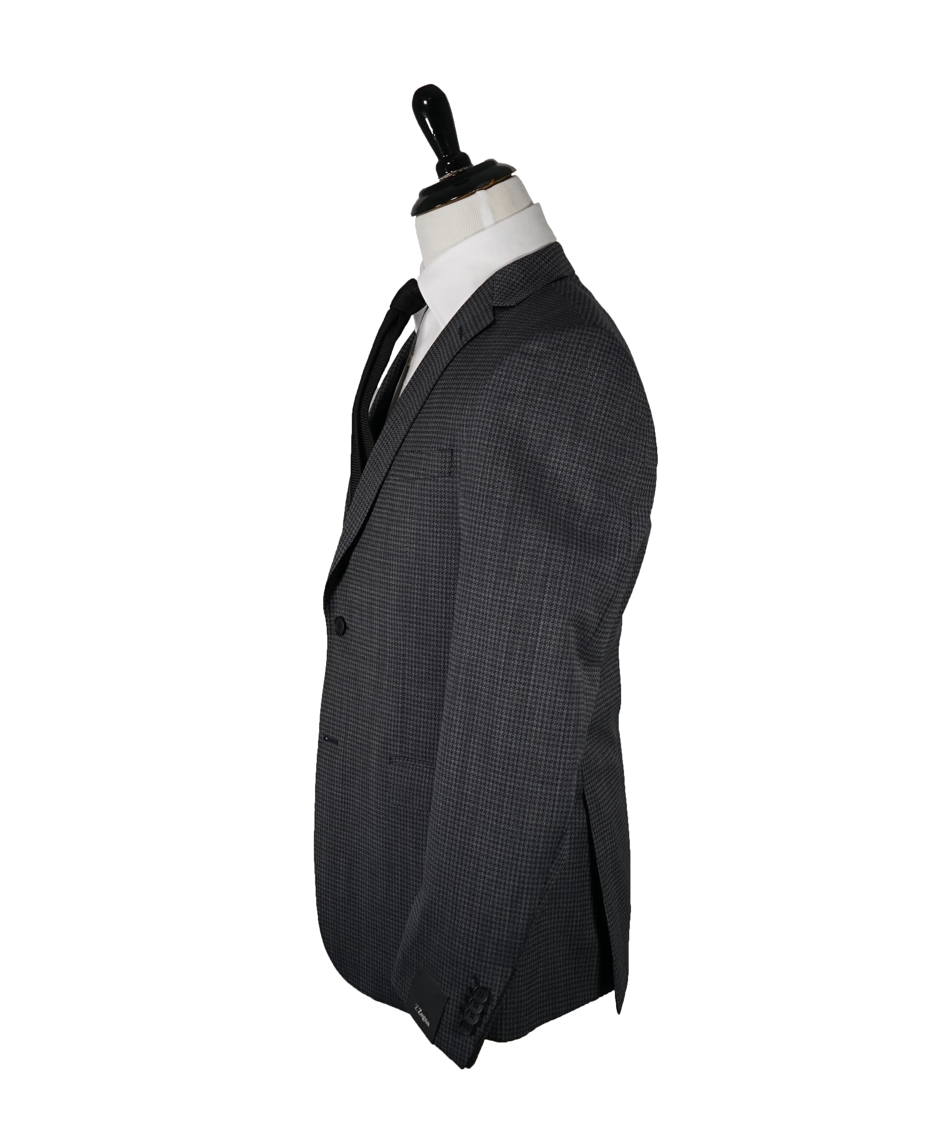 Z ZEGNA - Houndstooth Gray Blazer - 42R