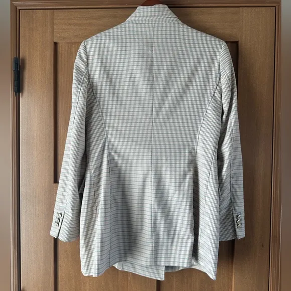 ZARA Plaid Double Breasted Blazer Jacket Women’s size Large